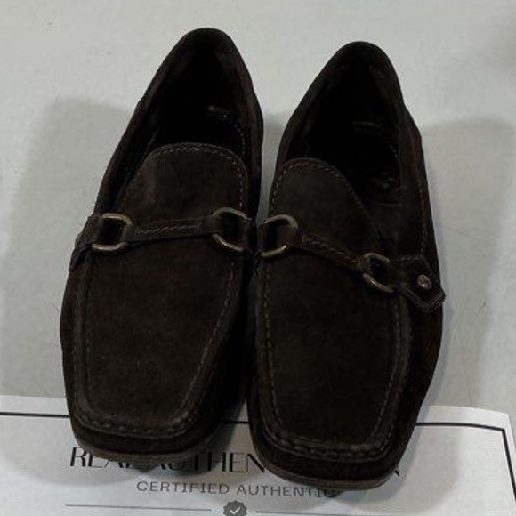 Men’s Louis Vuitton Dark Brown Suede Loafers Size 7.5M - Picture 1 of 6